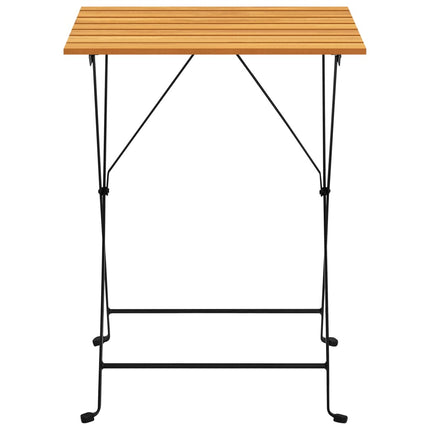 3 Piece Folding Bistro Set Solid Acacia Wood