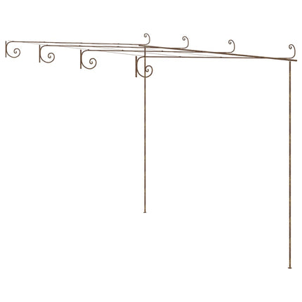 Garden Pergola Antique Brown 13.1'x9.8'x8.2'Iron