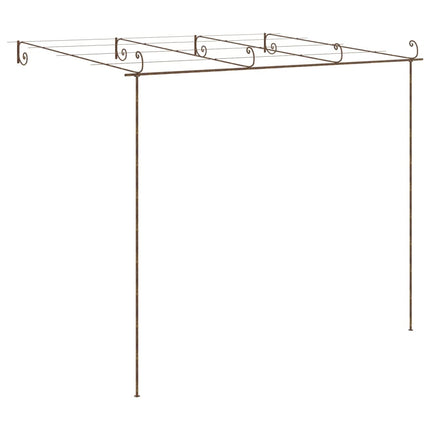 Garden Pergola Antique Brown 13.1'x9.8'x8.2'Iron