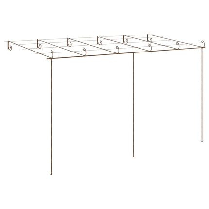 Garden Pergola Antique Brown 19.7'x9.8'x8.2'Iron
