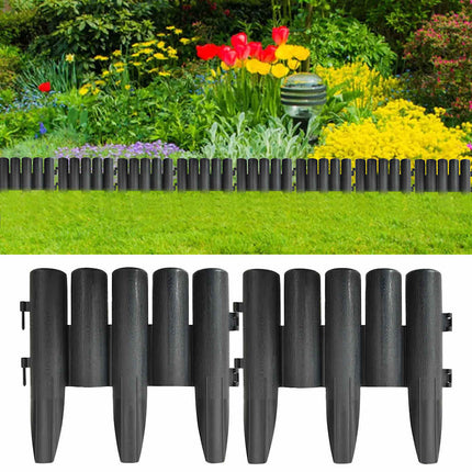 Lawn Edgings 36 pcs Anthracite 32.8'PP