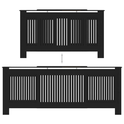 Engineered Wood Radiator Cover Black 80.7