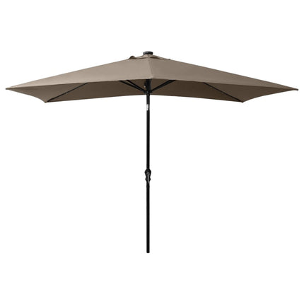 Garden Parasol Taupe Polyester and Powder-Coated Steel 6.6x9.8 feet