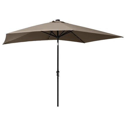 Garden Parasol Taupe Polyester and Powder-Coated Steel 6.6x9.8 feet