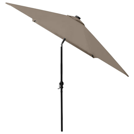 Garden Parasol Taupe Polyester and Powder-Coated Steel 6.6x9.8 feet