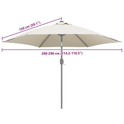 Replacement Fabric for Outdoor Parasol Sand White 118.1