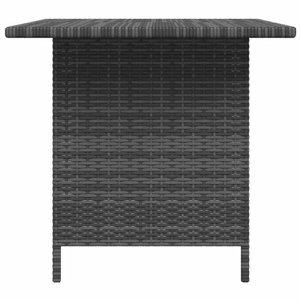 Patio Dining Table Gray 43.3"x27.6"x25.6" Poly Rattan