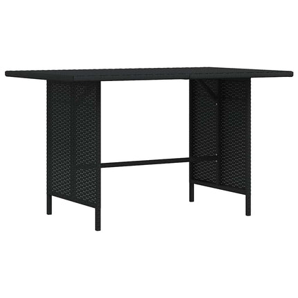 Patio Dining Table Black 43.3"x27.6"x25. 6"Poly Rattan