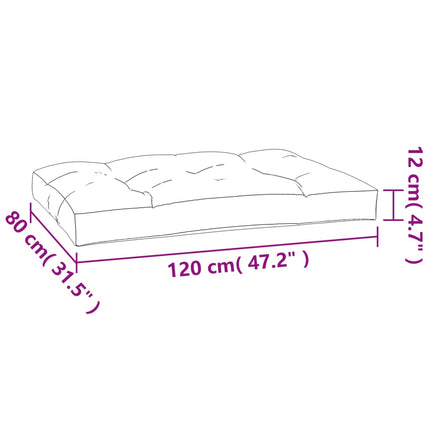 Pallet Cushion Blue 47.2"x31.5"x4.7" Fabric