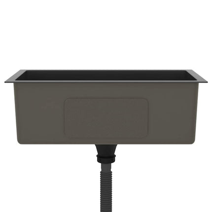 Handmade Kitchen Sink Black Stainless Steel