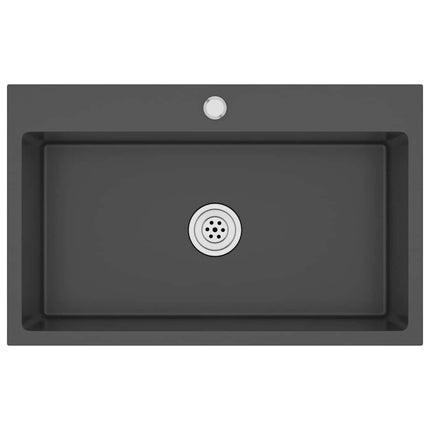 Handmade Kitchen Sink Black Stainless Steel