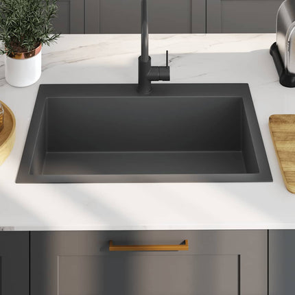 Handmade Kitchen Sink Black Stainless Steel