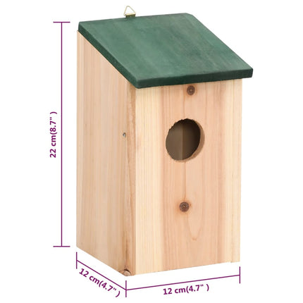 Bird Houses 10 pcs Solid Firwood 4.7"x4.7"x8.7
