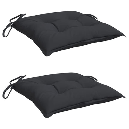 Chair Cushions 2 pcs Black 15.7"x15.7"x2.8" Oxford Fabric