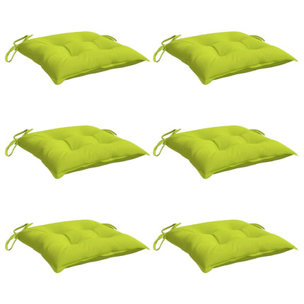 Chair Cushions 6 pcs Bright Green 15.7"x15.7"x2.8" Oxford Fabric