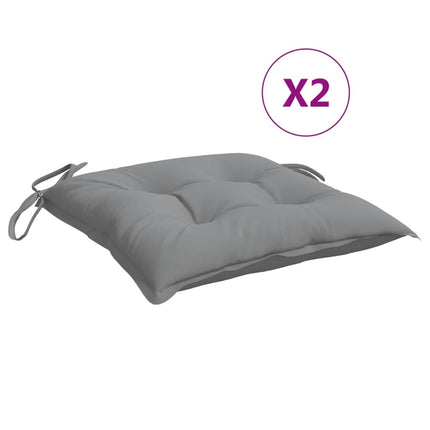 Chair Cushions 2 pcs Gray 19.7"x19.7"x2.8" Oxford Fabric