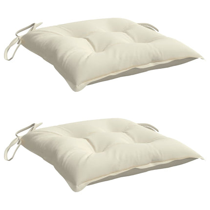 Chair Cushions 2 pcs Cream White 19.7"x19.7"x2.8" Oxford Fabric