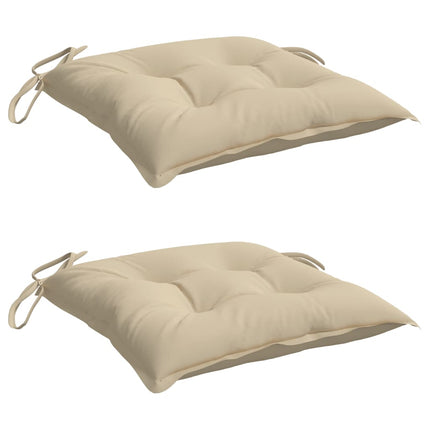 Chair Cushions 2 pcs Beige 19.7"x19.7"x2.8" Oxford Fabric