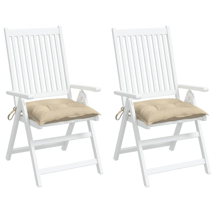 Chair Cushions 2 pcs Beige 19.7"x19.7"x2.8" Oxford Fabric