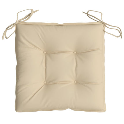 Chair Cushions 2 pcs Beige 19.7"x19.7"x2.8" Oxford Fabric