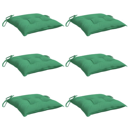 Chair Cushions 6 pcs Green 19.7"x19.7"x2.8" Oxford Fabric