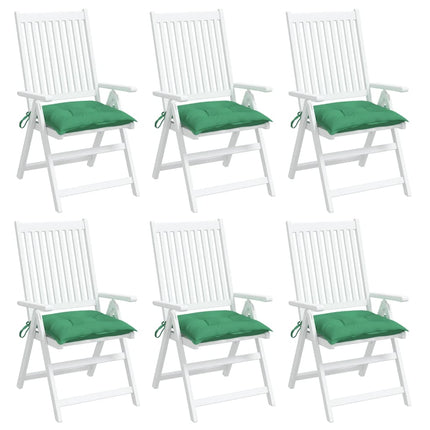 Chair Cushions 6 pcs Green 19.7"x19.7"x2.8" Oxford Fabric