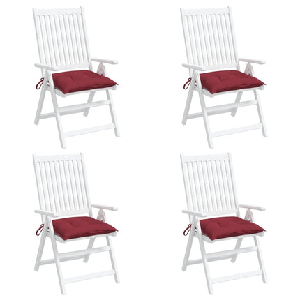 Chair Cushions 4 pcs Wine Red 19.7"x19.7"x2.8" Oxford Fabric