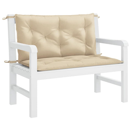 Garden Bench Cushion Beige 39.4"x(19.7"+19.7")x2.8" Oxford Fabric