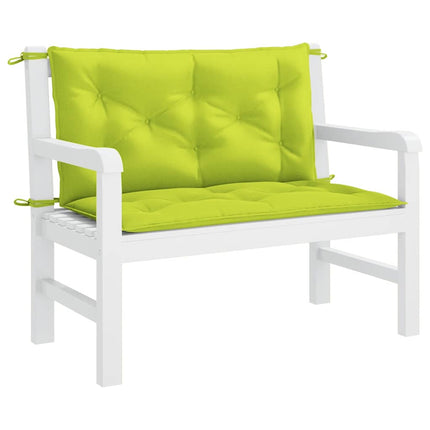 Garden Bench Cushion Bright Green 39.4"x(19.7"+19.7")x2.8" Oxford Fabric