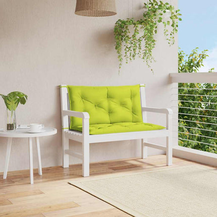 Garden Bench Cushion Bright Green 39.4"x(19.7"+19.7")x2.8" Oxford Fabric
