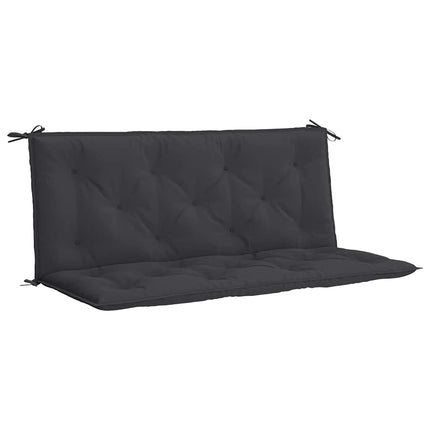 Garden Bench Cushion Black 47.2"x(19.7"+19.7")x2.8" Oxford Fabric