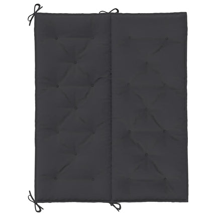 Garden Bench Cushion Black 47.2"x(19.7"+19.7")x2.8" Oxford Fabric