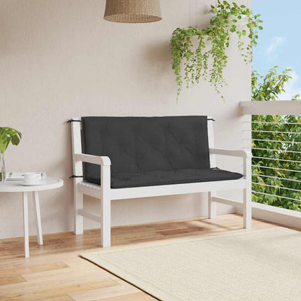 Garden Bench Cushion Black 47.2"x(19.7"+19.7")x2.8" Oxford Fabric