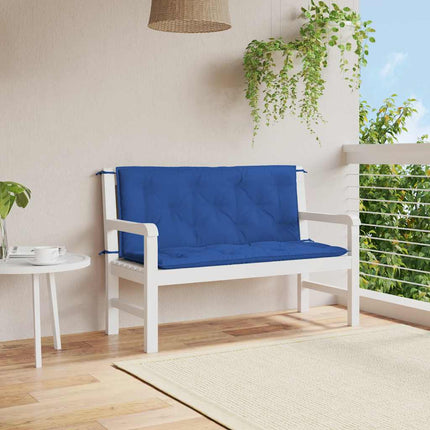 Garden Bench Cushion Blue 47.2"x(19.7"+19.7")x2.8" Oxford Fabric