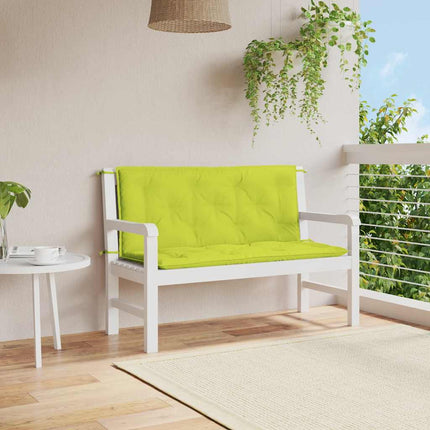 Garden Bench Cushion Bright Green 47.2"x(19.7"+19.7")x2.8" Oxford Fabric
