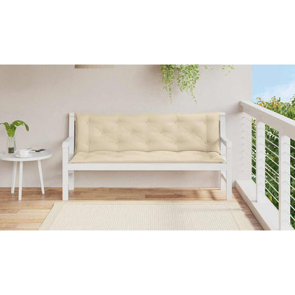 Garden Bench Cushion Beige 59.1"x(19.7"+19.7")x2.8" Oxford Fabric