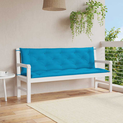 Garden Bench Cushion Light Blue 59.1"x(19.7"+19.7")x2.8" Oxford Fabric