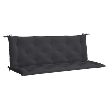 Garden Bench Cushion Black 59.1"x(19.7"+19.7")x2.8" Oxford Fabric