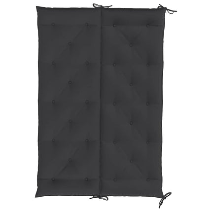 Garden Bench Cushion Black 59.1"x(19.7"+19.7")x2.8" Oxford Fabric