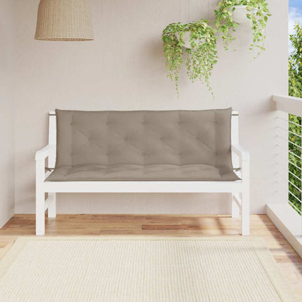 Garden Bench Cushion Taupe 59.1"x(19.7"+19.7")x2.8" Oxford Fabric