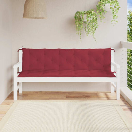 Garden Bench Cushion Wine Red 70.9"x(19.7"+19.7")x2.8" Oxford Fabric