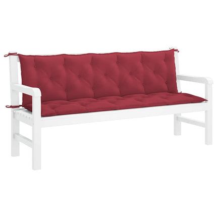 Garden Bench Cushion Wine Red 70.9"x(19.7"+19.7")x2.8" Oxford Fabric