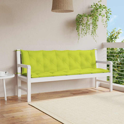 Garden Bench Cushion Bright Green 70.9"x(19.7"+19.7")x2.8" Oxford Fabric