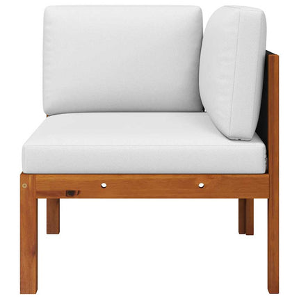 2 Piece Garden Lounge Set with Cushions Wood Acacia&Rope