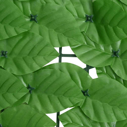 Balcony Screen with Green Leaves 196.9"x29.5