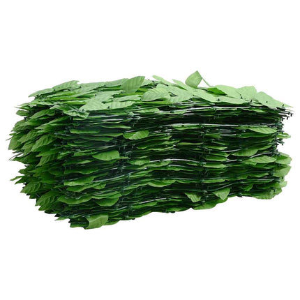 Balcony Screen with Green Leaves 236.2"x29.5