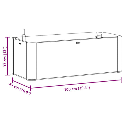 Garden Raised Bed with Self Watering System Mocha 39.4"x16.9"x13