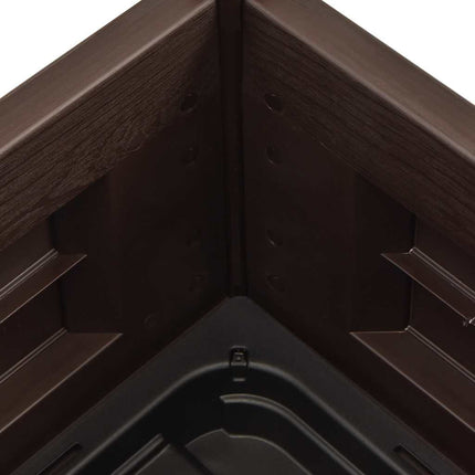 Garden Raised Bed PP Anthracite 16.9"x16.9"x13.8