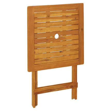 Folding Patio Table 23.6"x23.6"x29.5" Solid Acacia Wood