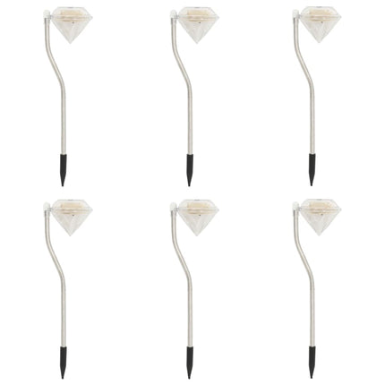 Solar LED Garden Lights 6 pcs 3.5"x3.1"x11.6